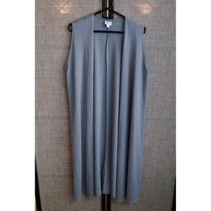 Grey LulaRoe Joy vest size Large